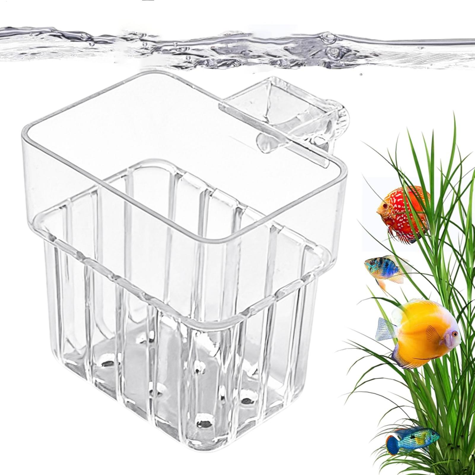 Aquarium Fish Pot - Transparante ophangbare aquariumplantenhouder voor viskom, hydroponisch
