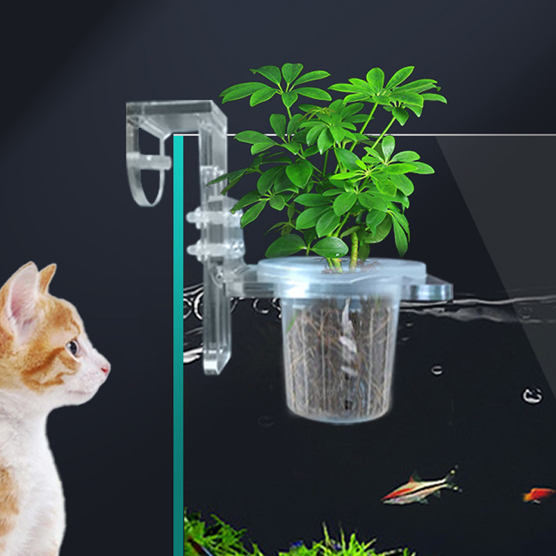 Aquarium Fish Pot - Aquarium Plantbekers Hydrocultuur Ondersteuning Mand Water