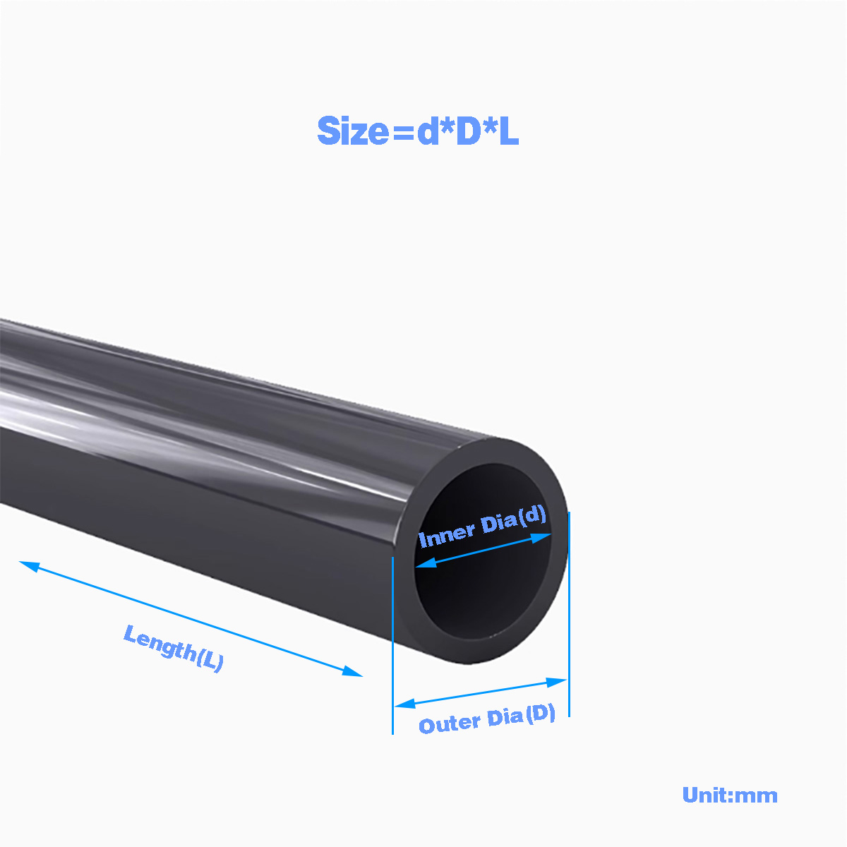 Aquarium Fish Accessories - Zwart PVC Plastic Pijp Holle Buis/Aquarium
