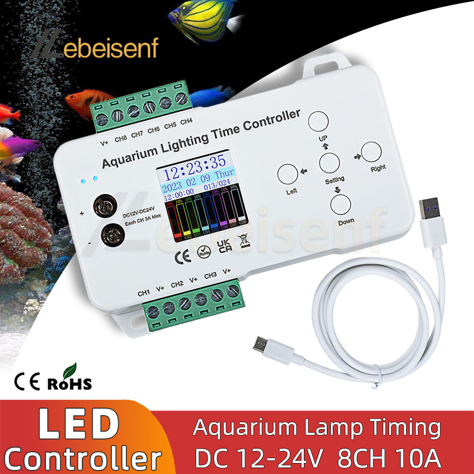 Aquarium Fish Common - DC 12V 24V 8-Kanaals Programmeerbare LED