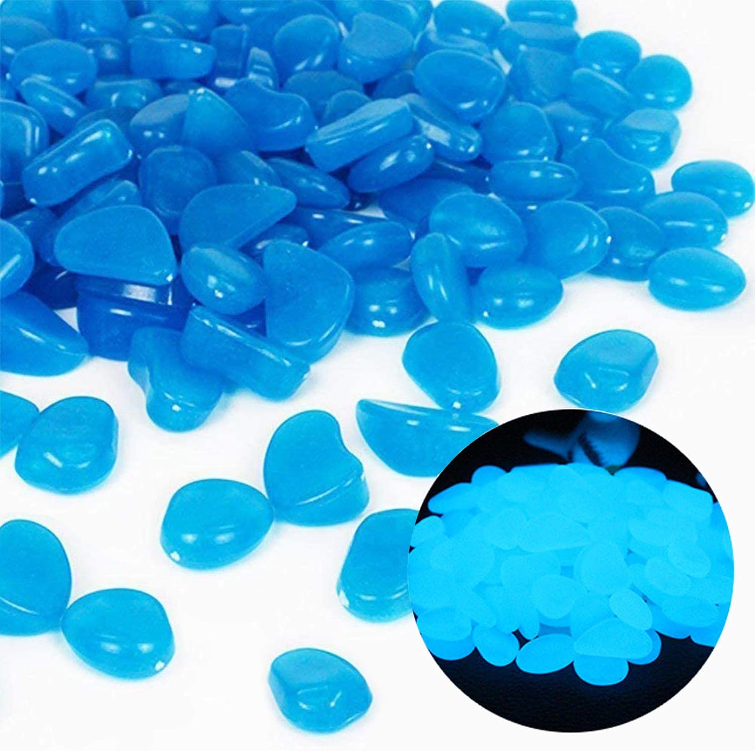 Aquarium Fish Pot - Aquarium Rotsen Glow Blue Kiezels voor