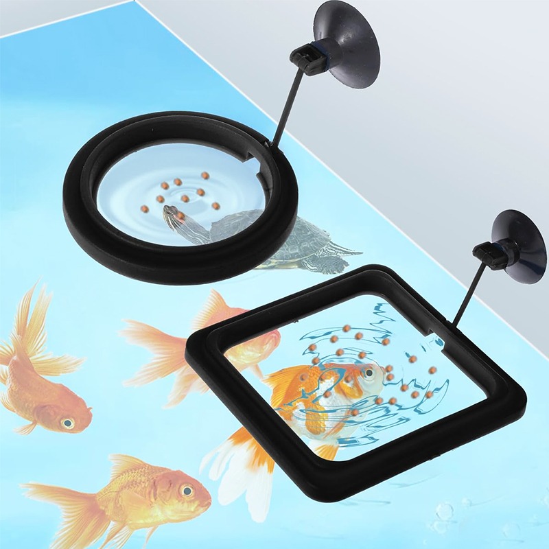 Aquarium Fish Feeder - Aquarium Visbak Voederringstation Drijvende Voedselbak Voederbak