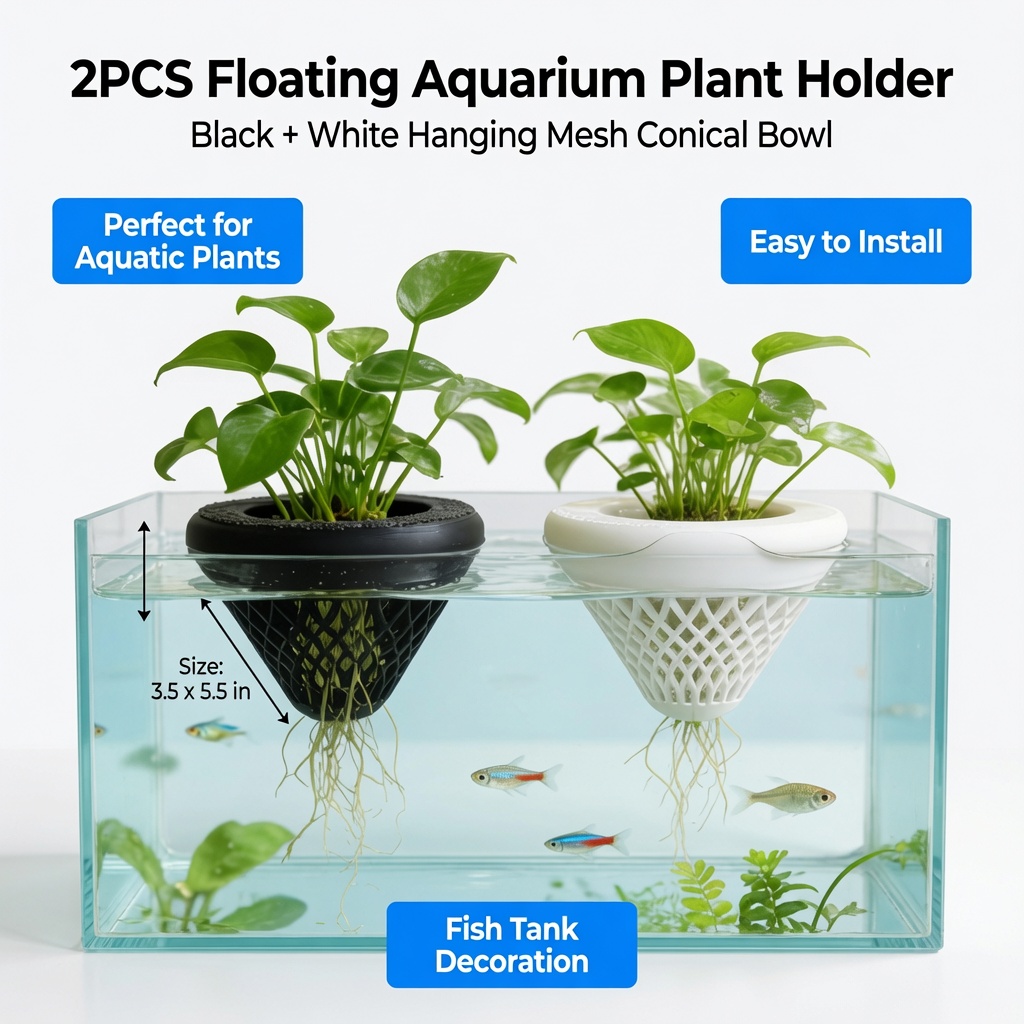 2 stuks drijvende aquariumplan - Aquarium Fish Pot recensie en prijs