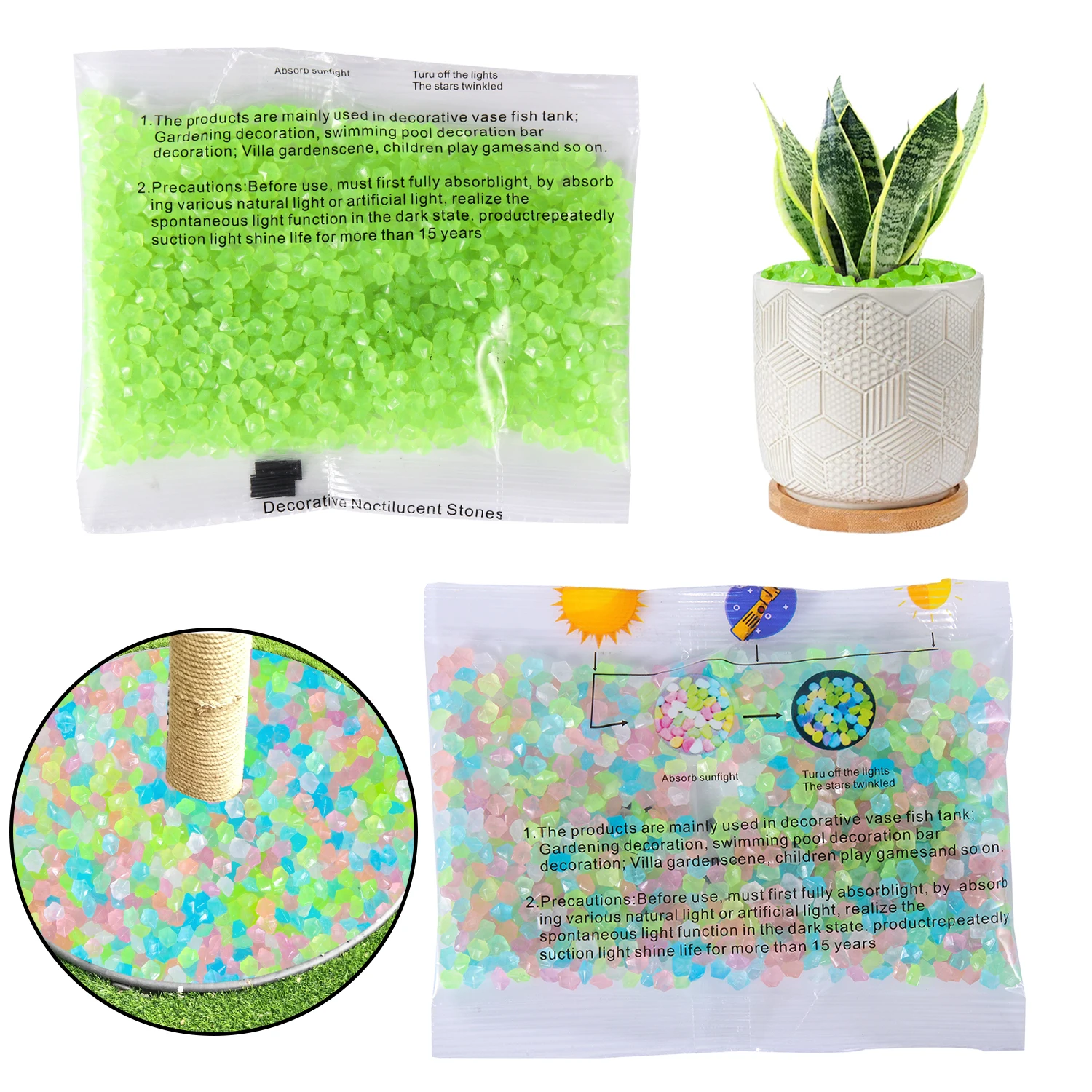 50 g/zak Decor Lichtgevende Za - Aquarium Fish That Glow In The Dark recensie en prijs