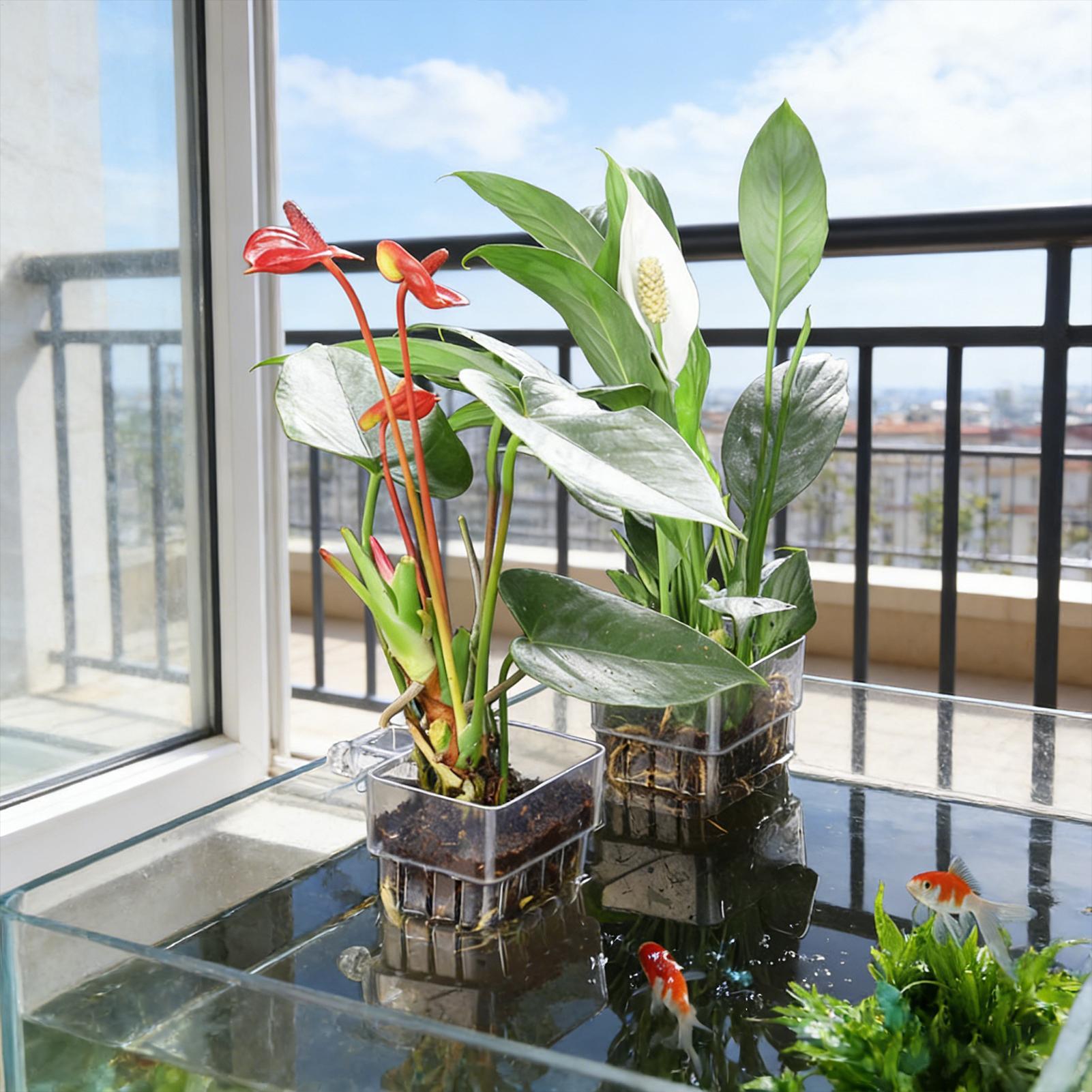 Aquariumplantenmand Transparan - Aquarium Fish Pot recensie en prijs