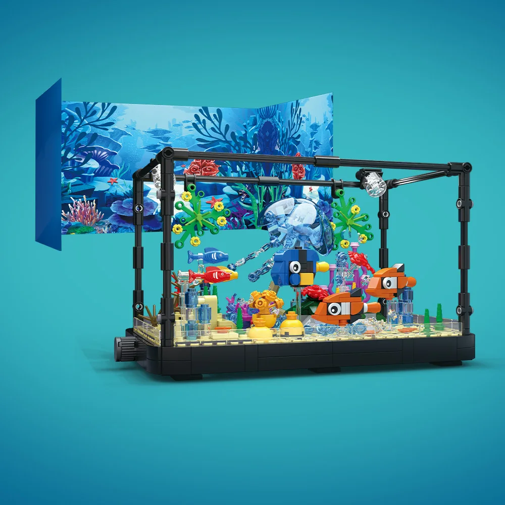 Aquarium bouwsteenset met lich - Aquarium Fish Games recensie en prijs