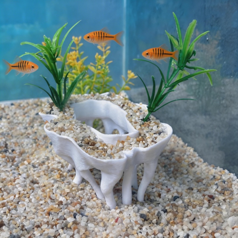 3D-geprinte aquariumplanten in - Aquarium Fish Pot recensie en prijs