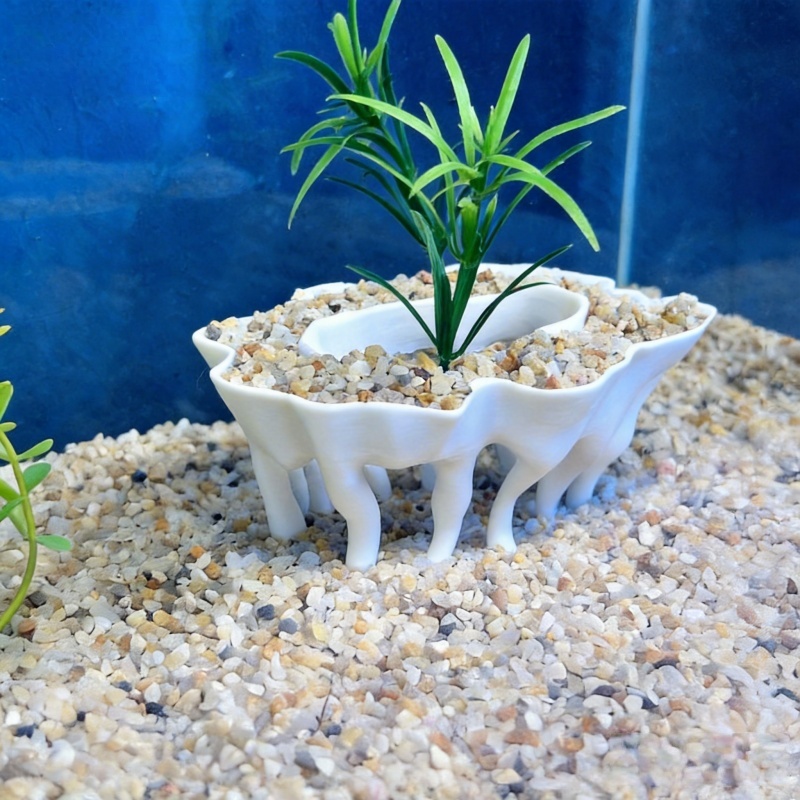 3D-geprinte aquariumplanten in - Aquarium Fish Pot recensie en prijs